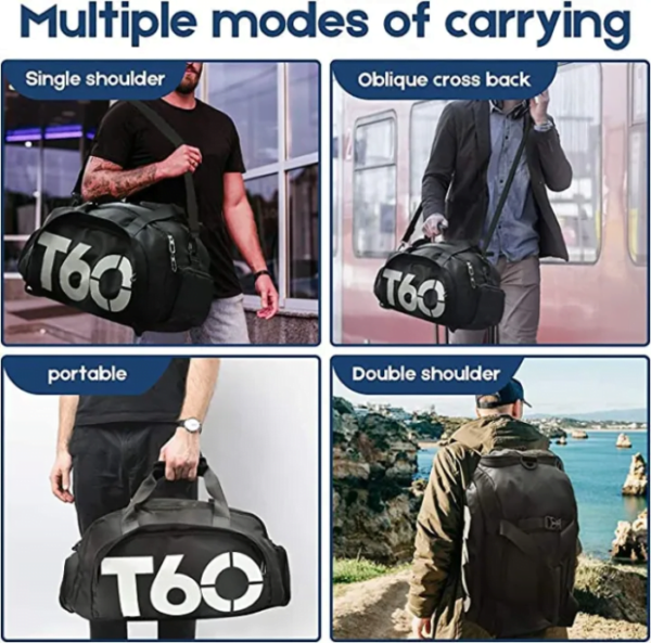 Fashion T60 travel duffel gym backpack - Image 3