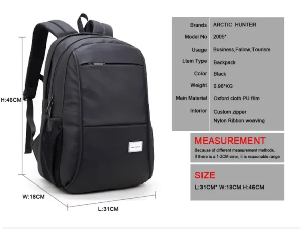Arctic Hunter waterproof school/college bag - Image 4