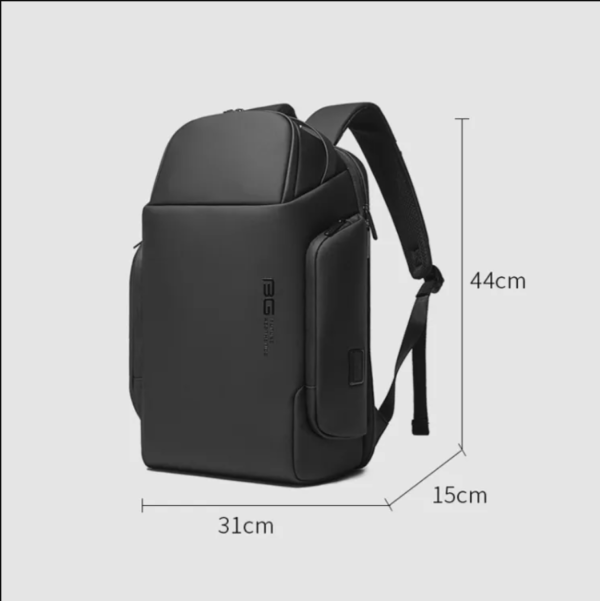 BANGE BG 7277 Business Large Capacity Waterproof Backpack with USB Charging & Anti-Theft Design - Image 4
