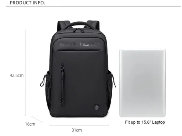 Arctic Hunter B00534 Waterproof Business Backpack - Image 3
