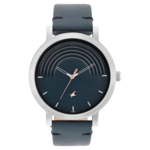 Fastrack Crush Quartz Analog Black Dial Leather Strap Watch