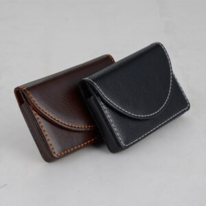 Leather Metal Business Card Holder