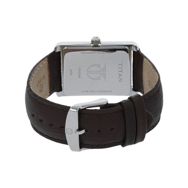 Titan Urban Chic Modernist Black Dial Leather Strap Men's Watch (1731SL01) - Image 2
