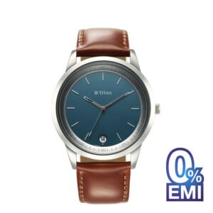 Titan Wrist Wit Quartz Analog Blue Dial Leather Strap Men's Watch (1806SL12)