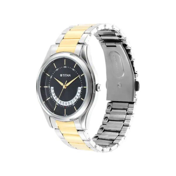 TITAN NR1713BM02 Karishma Black Dial Brass Strap Men’s Watch - Image 2