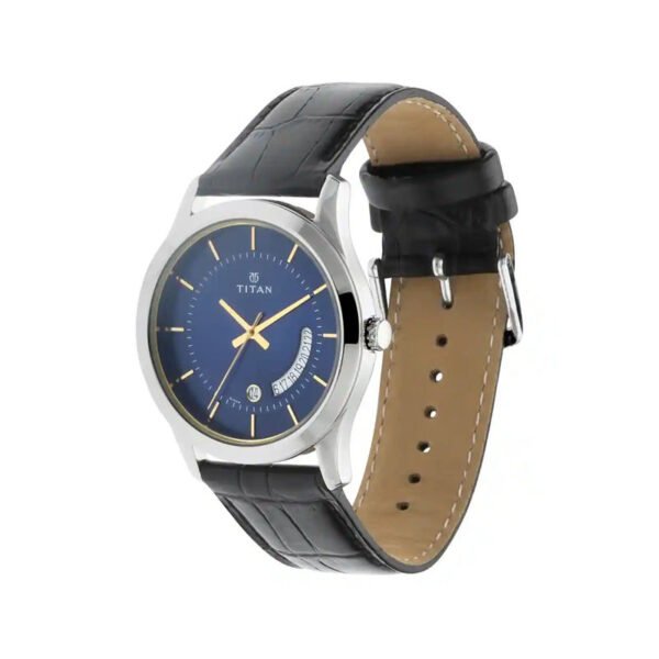 Titan NR1823SL01 Blue Dial Leather Strap Watch for Men - Image 2