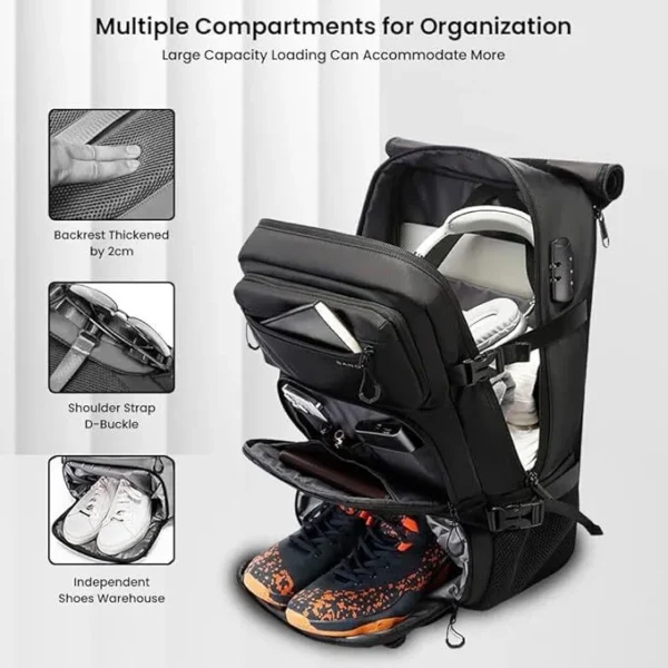 BANGE 1810 Ranger 35L Water-Resistant Travel & Laptop Backpack - Image 3