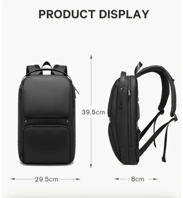 BANGE BG-7261 Men’s Waterproof Business Laptop Backpack with USB Port - Image 5