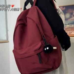 (Pre-Order: Next available date is before August 10, 2026).......High School Students Large Capacity Simple Solid Color Backpack for Junior High School Senior high school College Students Backpack.
