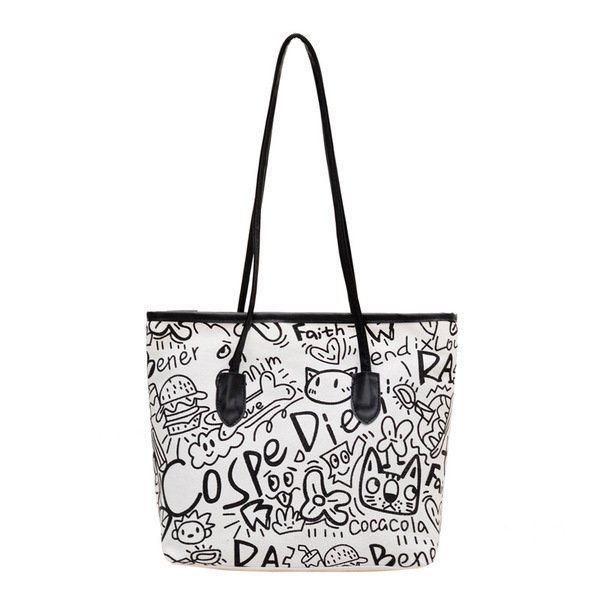 Canvas Bag Printed Shoulder Bag Women's Tote Bag - Image 6