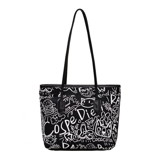 Canvas Bag Printed Shoulder Bag Women's Tote Bag