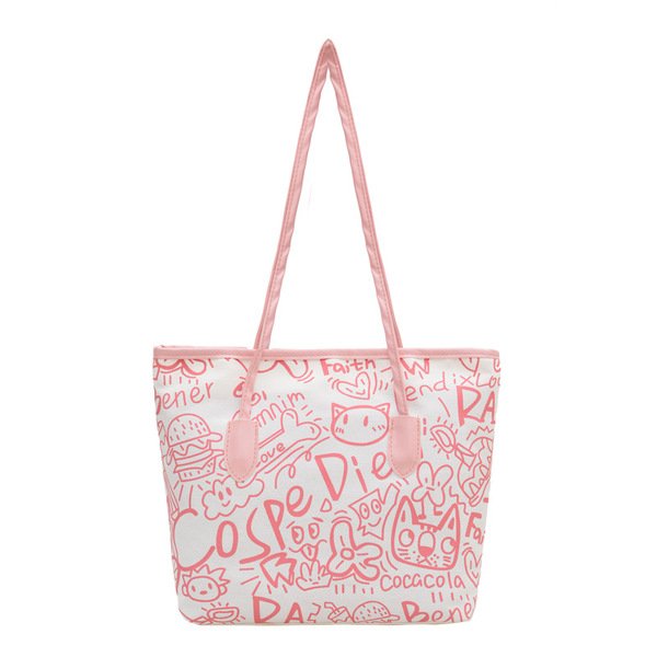 Canvas Bag Printed Shoulder Bag Women's Tote Bag - Image 5