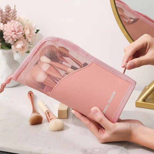 Large-Capacity Simple Eyebrow Pencil Bag Portable Cosmetic Bag Waterproof Visual Cosmetics Storage Bag - Image 3