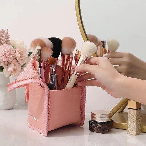 Large-Capacity Simple Eyebrow Pencil Bag Portable Cosmetic Bag Waterproof Visual Cosmetics Storage Bag - Image 4